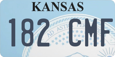 KS license plate 182CMF