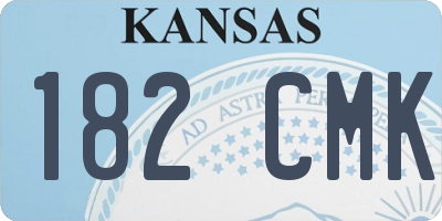 KS license plate 182CMK