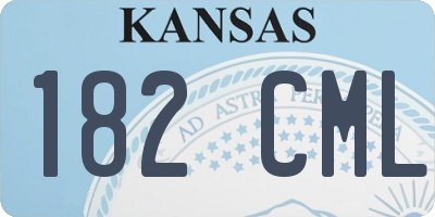 KS license plate 182CML