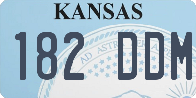 KS license plate 182DDM