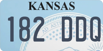 KS license plate 182DDQ
