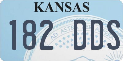 KS license plate 182DDS