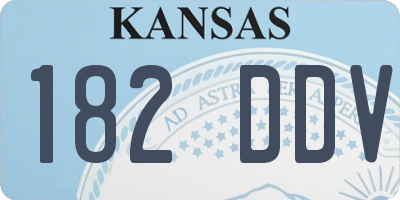 KS license plate 182DDV