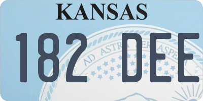 KS license plate 182DEE