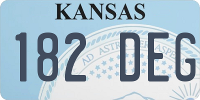 KS license plate 182DEG