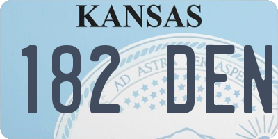 KS license plate 182DEN