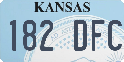KS license plate 182DFC