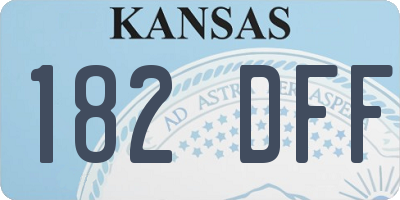 KS license plate 182DFF