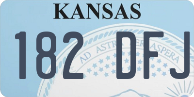 KS license plate 182DFJ