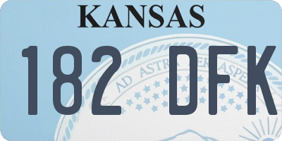 KS license plate 182DFK