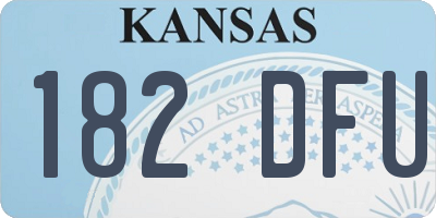 KS license plate 182DFU