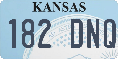 KS license plate 182DNQ