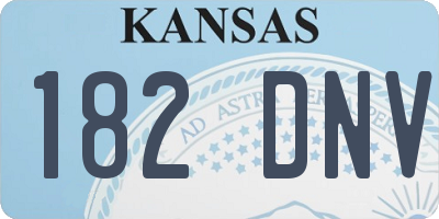 KS license plate 182DNV