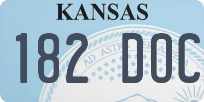 KS license plate 182DOC
