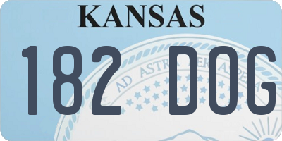 KS license plate 182DOG