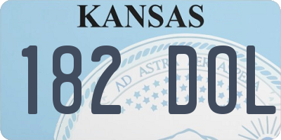KS license plate 182DOL
