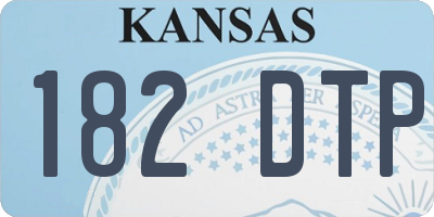 KS license plate 182DTP