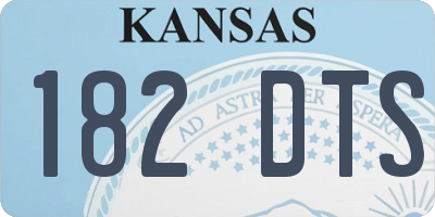 KS license plate 182DTS