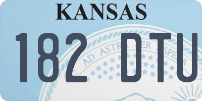 KS license plate 182DTU