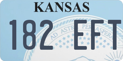 KS license plate 182EFT