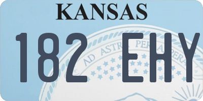 KS license plate 182EHY