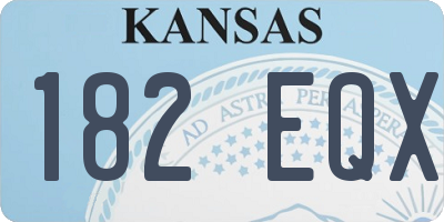 KS license plate 182EQX