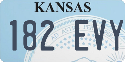 KS license plate 182EVY