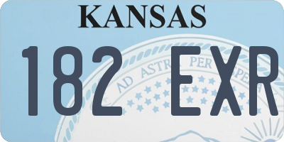 KS license plate 182EXR