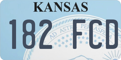 KS license plate 182FCD