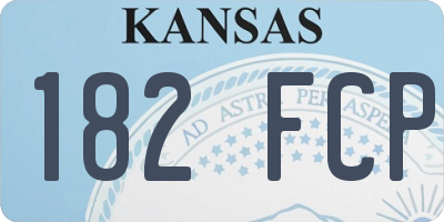 KS license plate 182FCP