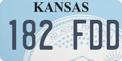 KS license plate 182FDD