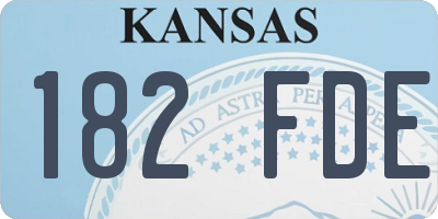 KS license plate 182FDE