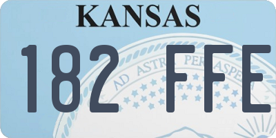 KS license plate 182FFE