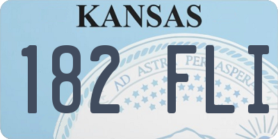 KS license plate 182FLI
