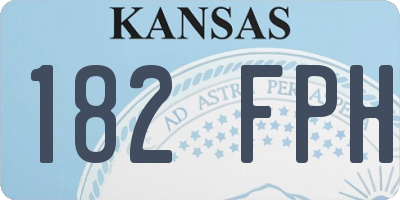 KS license plate 182FPH