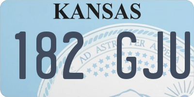 KS license plate 182GJU