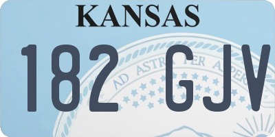 KS license plate 182GJV