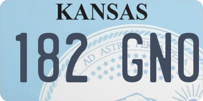 KS license plate 182GNO