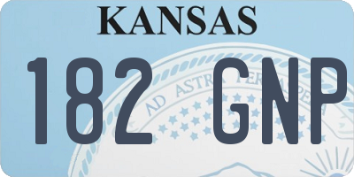 KS license plate 182GNP