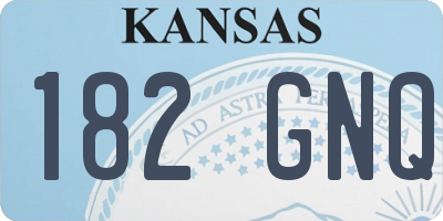 KS license plate 182GNQ