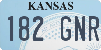 KS license plate 182GNR