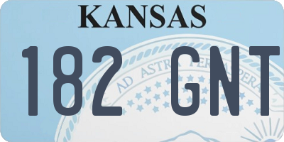 KS license plate 182GNT