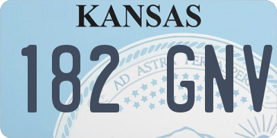 KS license plate 182GNV