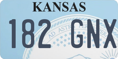 KS license plate 182GNX