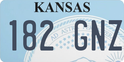 KS license plate 182GNZ