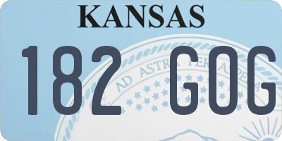 KS license plate 182GOG