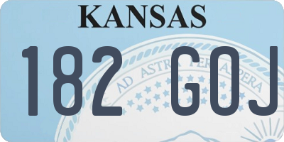 KS license plate 182GOJ
