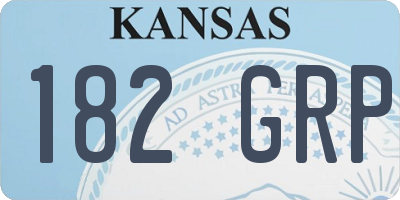 KS license plate 182GRP