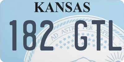 KS license plate 182GTL