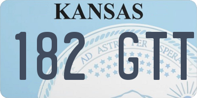 KS license plate 182GTT